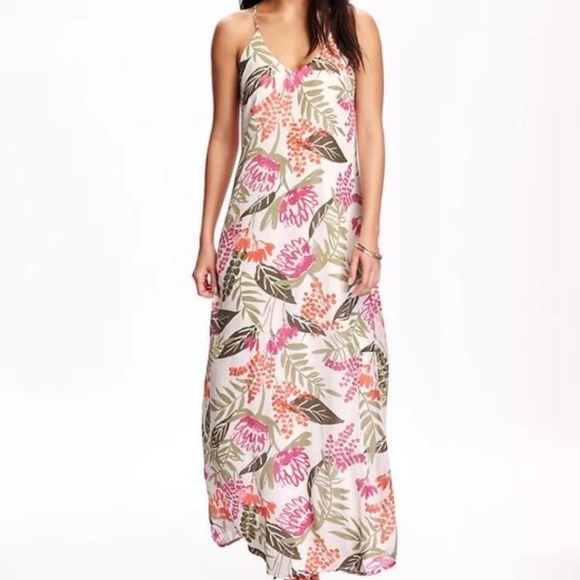 Old Navy Women's Floral Chiffon Maxi Dress Size XL - Picture 1 of 6
